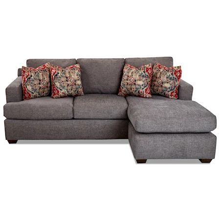 2-Piece Sofa Chaise Sectional with Track Arms